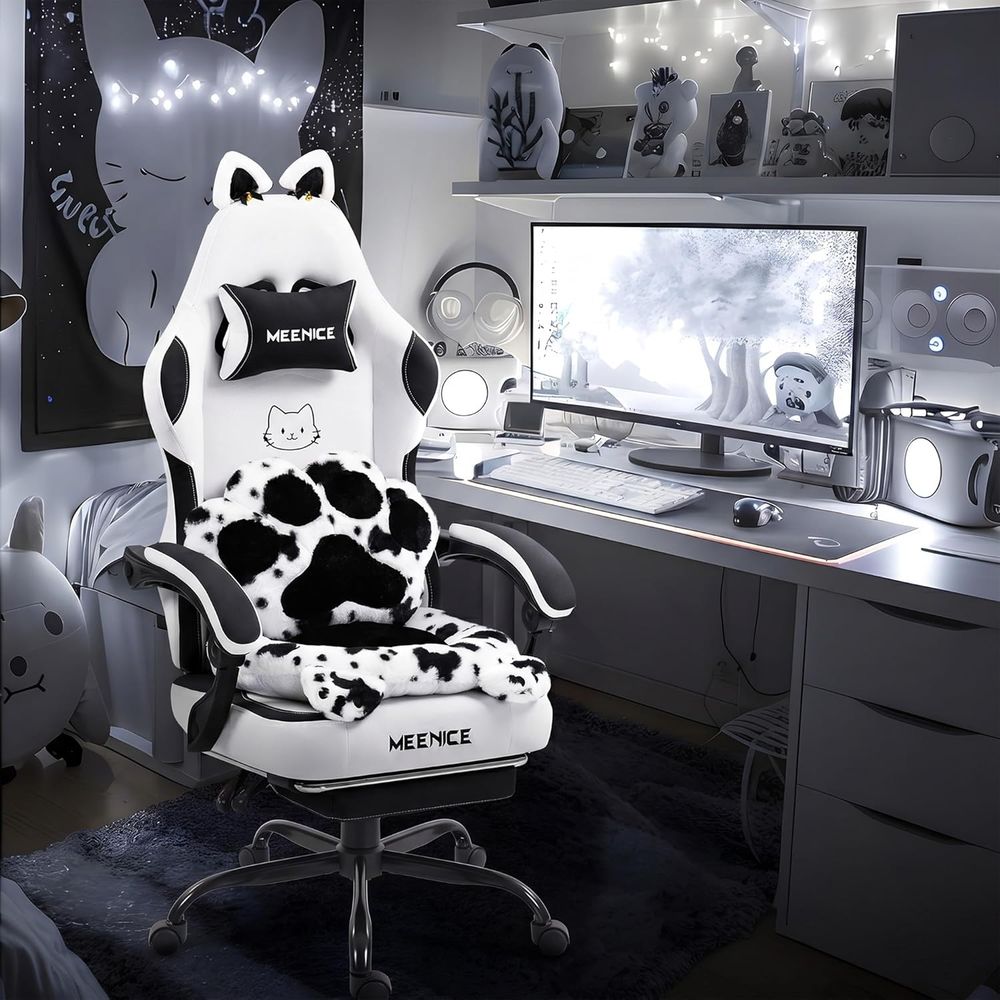 Pc Gaming Chair - Sedia da Gaming Carina con Orecchie