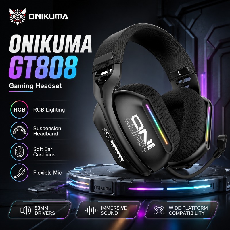 Pc Gaming Vs Ps5 - Cuffie da gioco wireless ONIKUMA GT808,