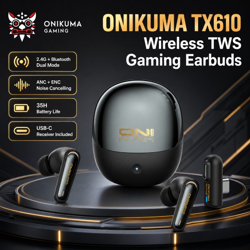 Pc Gaming Gigabyte - ONIKUMA TX610 Auricolari da gioco wireless