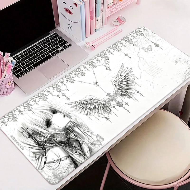 Pc Gaming Desk - Tappetino per mouse in pelle, nero