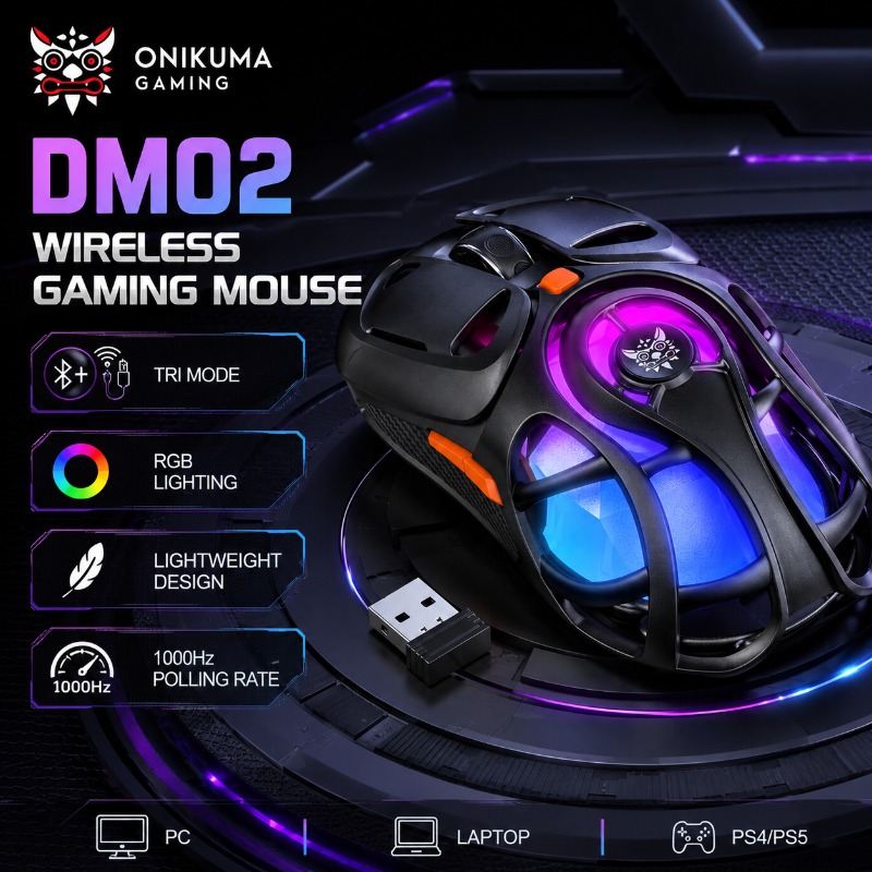 Pc Gaming Gigabyte - Mouse da Gaming Wireless ONIKUMA DM02