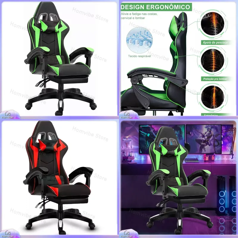 Pc Gaming Desk - Sedia da Gaming Ergonomica con Schienale