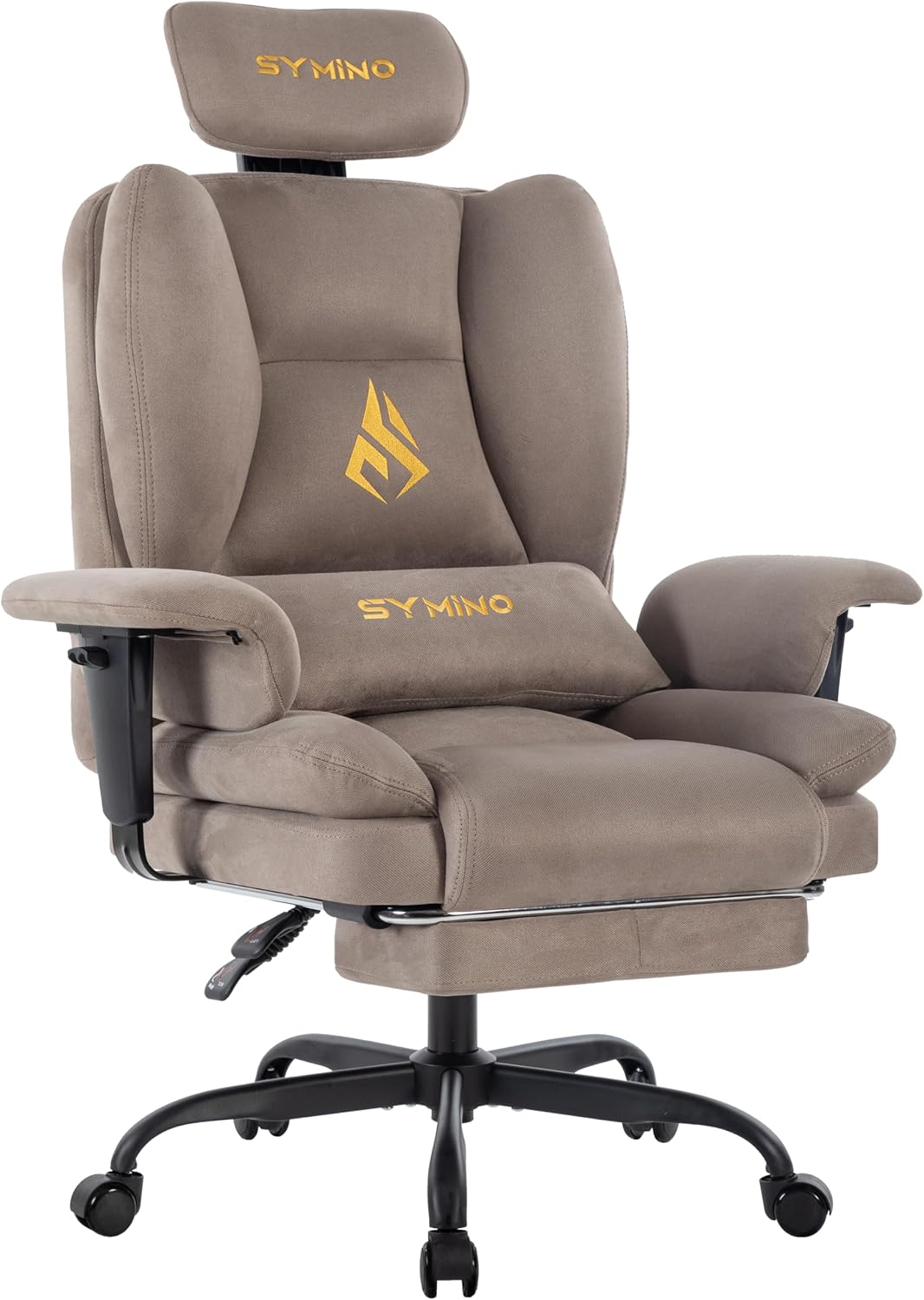 Pc Gaming Chair - Sedia da gaming con poggiapiedi, braccioli