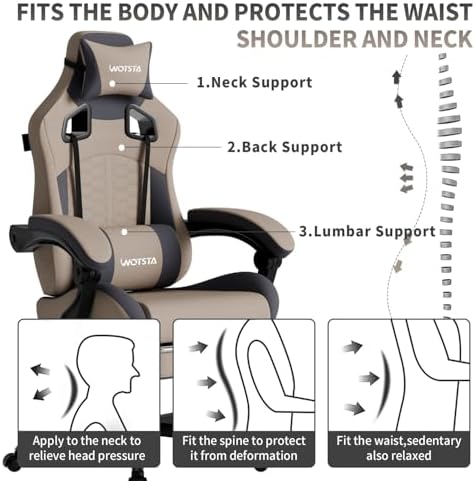 Sedia da Gaming con Massaggio, - Pc Gaming Chair recensione e prezzo