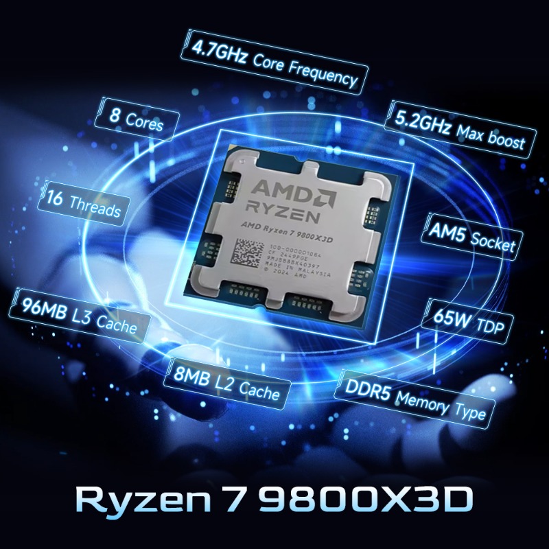 AMD Ryzen 7 9800X3D CPU per Cr - Pc Gaming Ryzen 7 recensione e prezzo