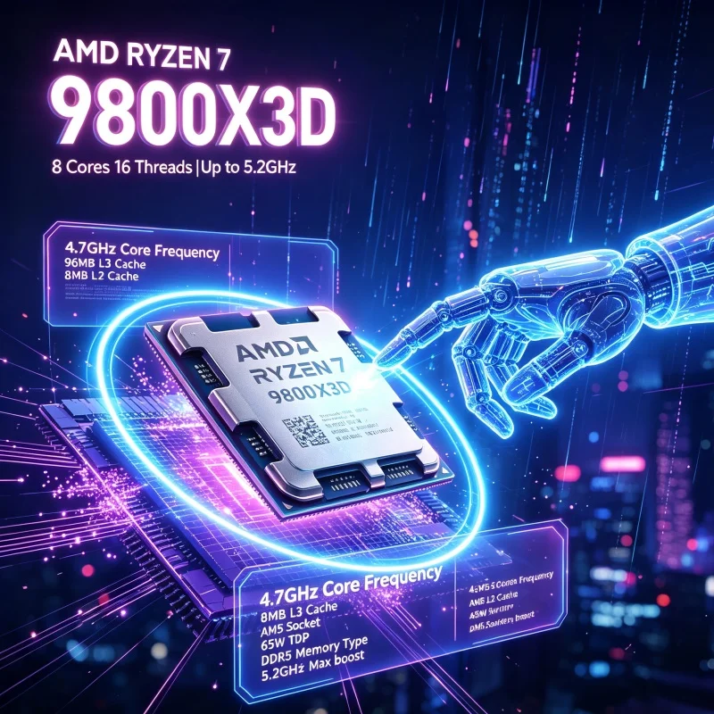 AMD Ryzen 7 9800X3D AM5 CPU pe - Pc Gaming Ryzen 7 recensione e prezzo